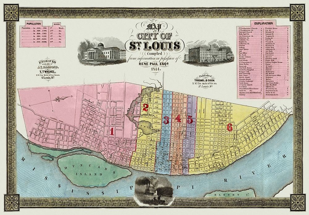 St. Louis Missouri - Twichel 1844
