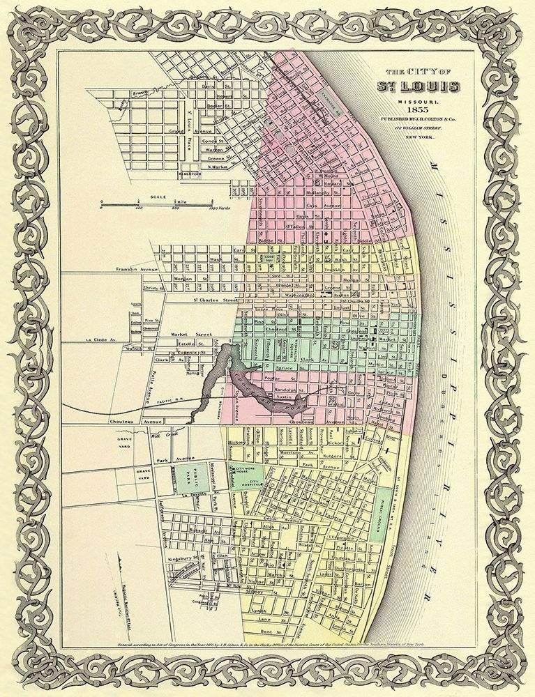 St. Louis Missouri - Colton 1855