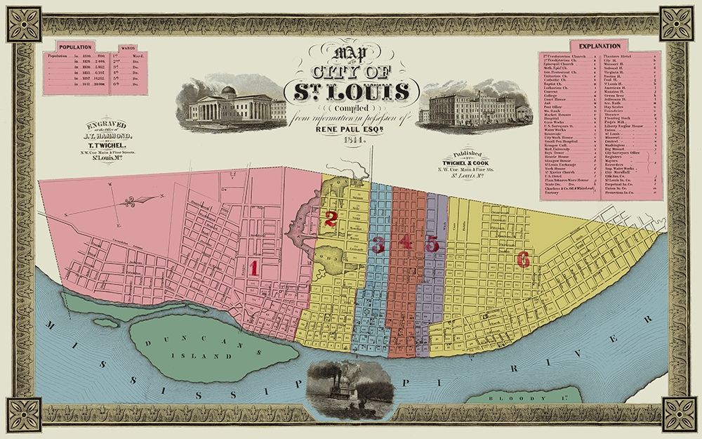 St. Louis Missouri - Twichel 1844