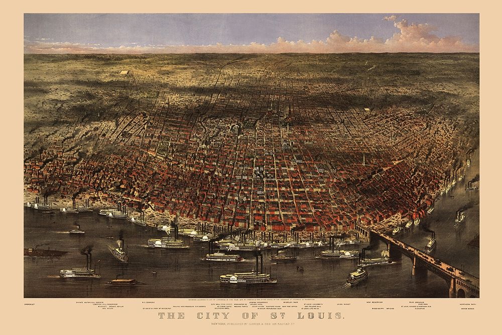 St Louis Missouri - Currier 1869