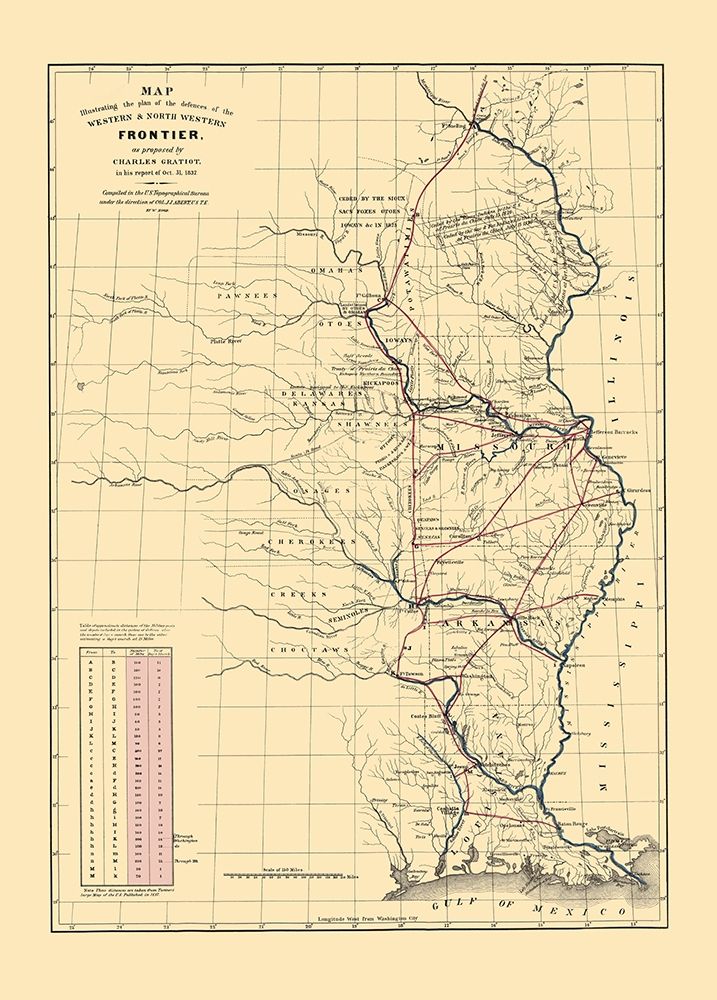 Western and North Western Frontier Defenses 1837