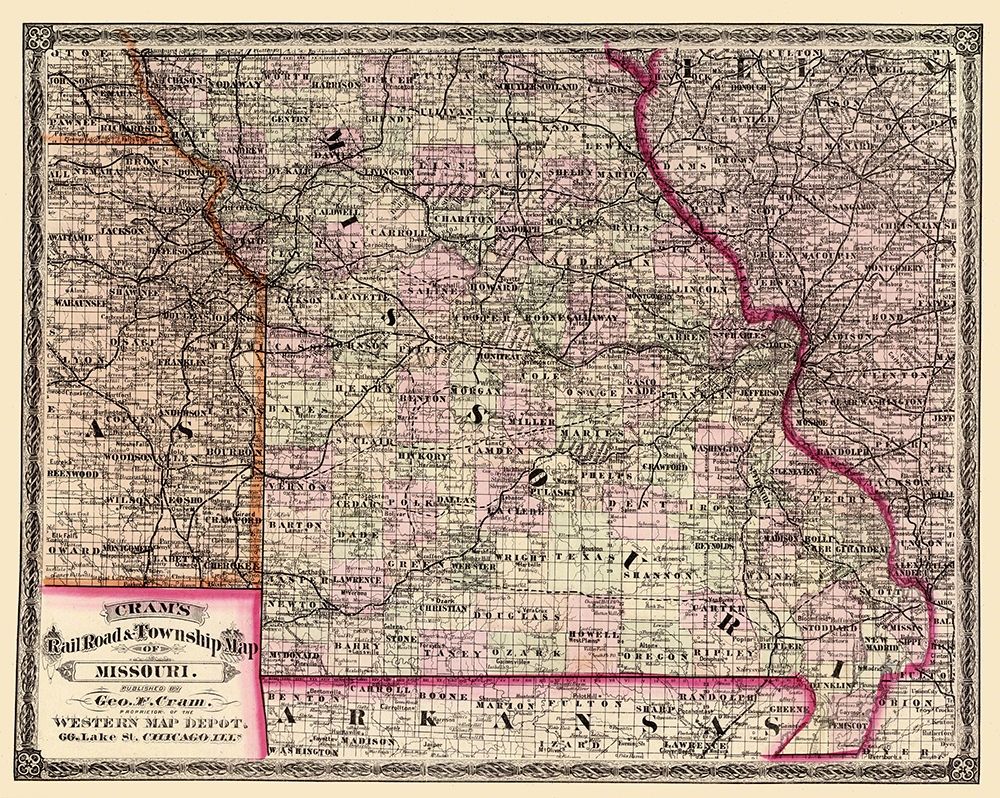 Missouri - Cram 1875