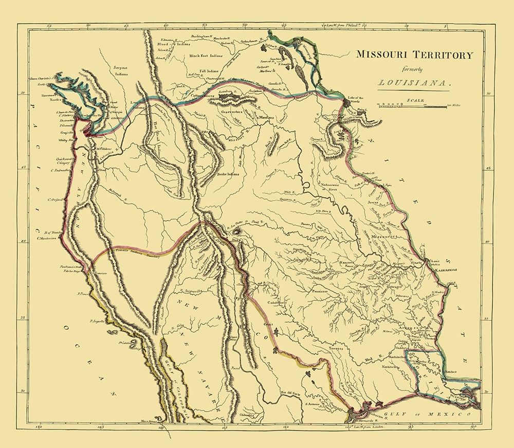 Missouri Territory, Portion of Louisiana Purchase