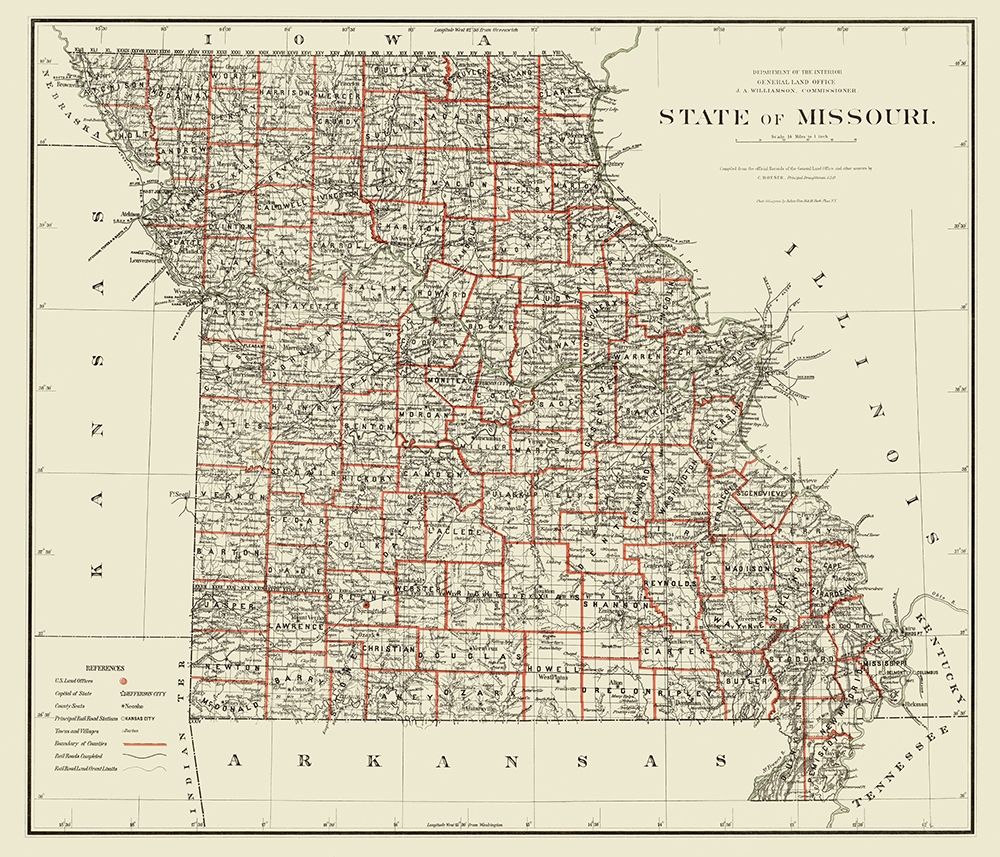Missouri - USGLO 1878