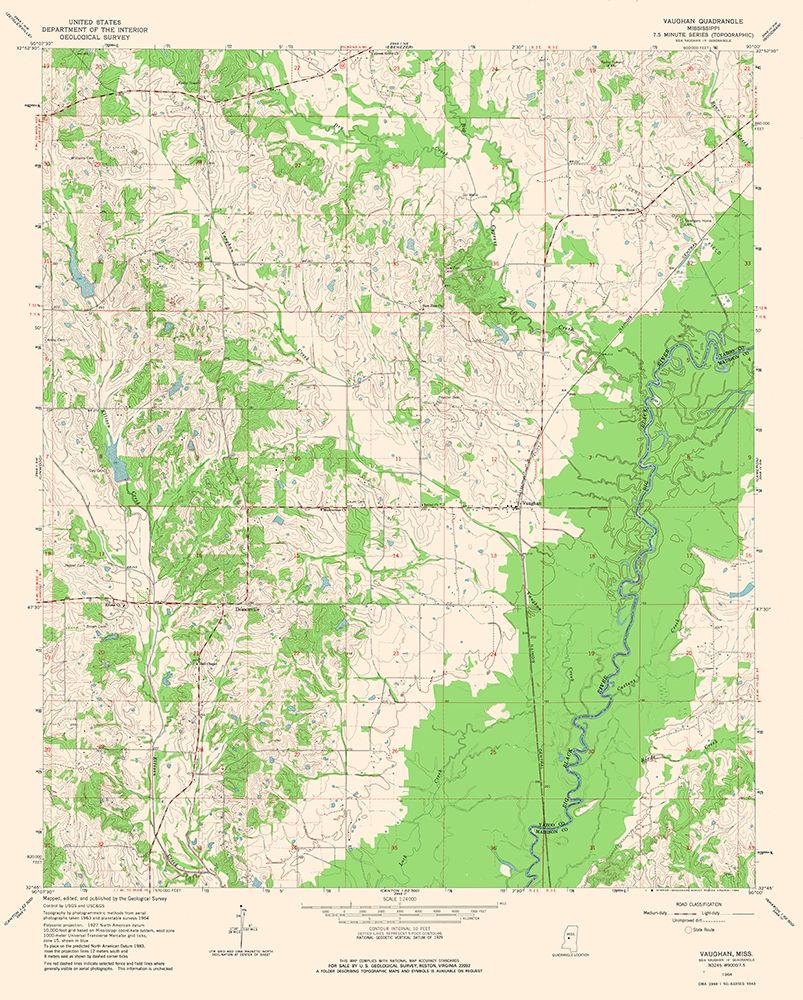 Vaughan Mississippi Quad - USGS 1964