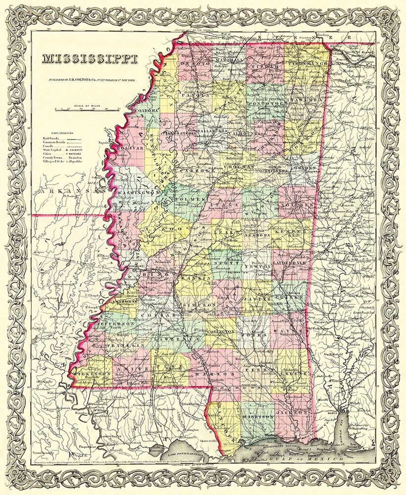 Mississippi - Colton 1855
