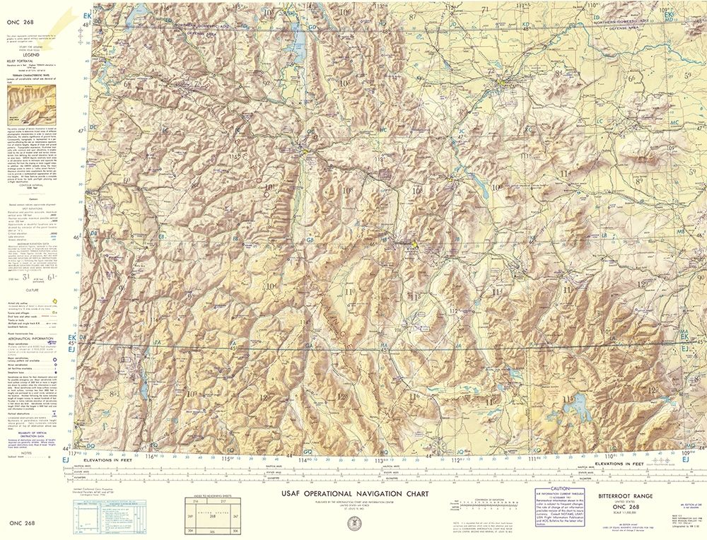 Bitterroot Range Montana Idaho Wyoming Sheet