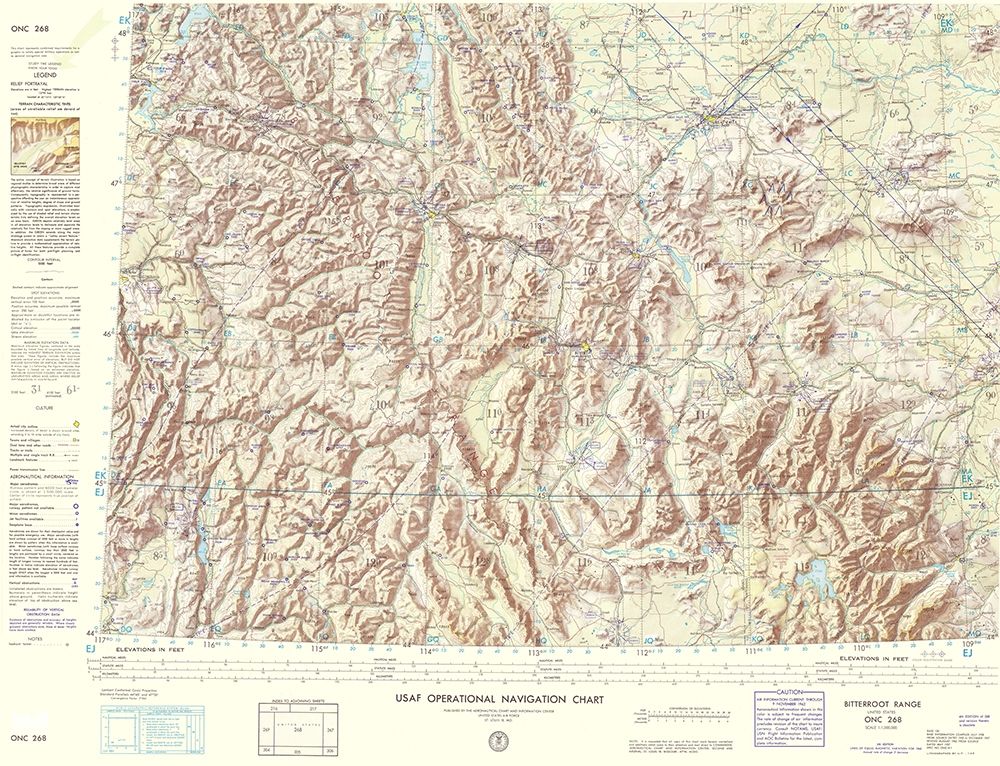 Bitterroot Range Montana Idaho Wyoming Sheet