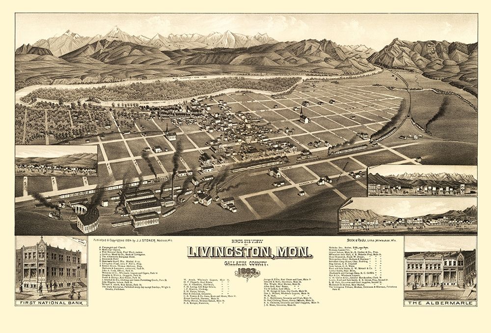 Livingston Montana - Stoner 1884