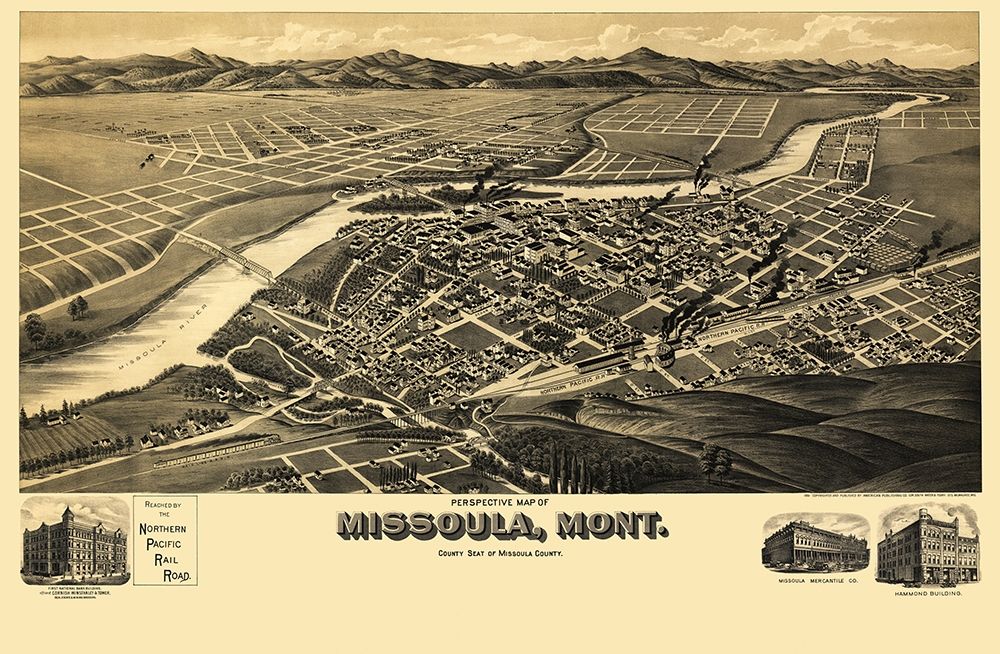 Missoula Montana - American Pub Co 1891