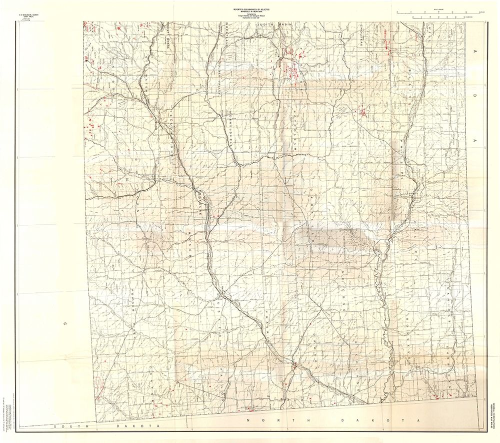 Selected Minerals Montana - Bentley 1964