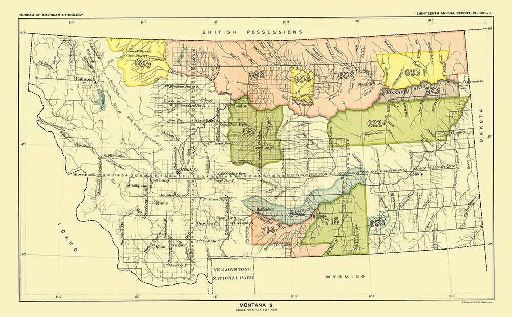 Montana - Yellowstone National Park - Hoen 1896