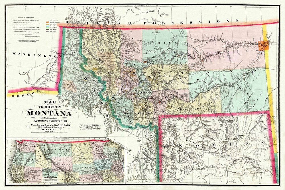 Montana Territory - Delacy 1872