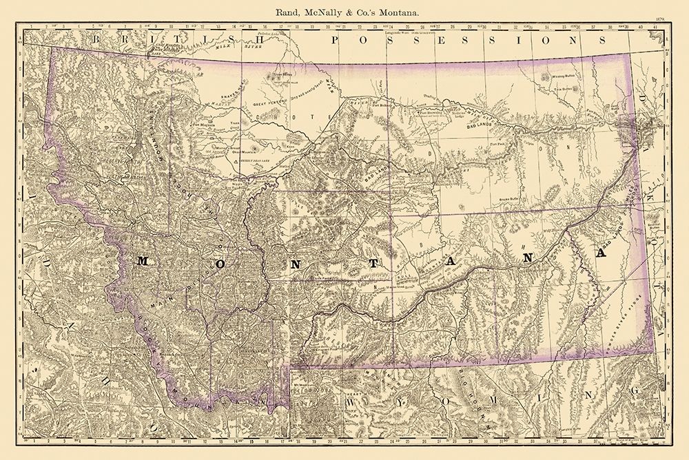 Montana - Rand McNally 1879