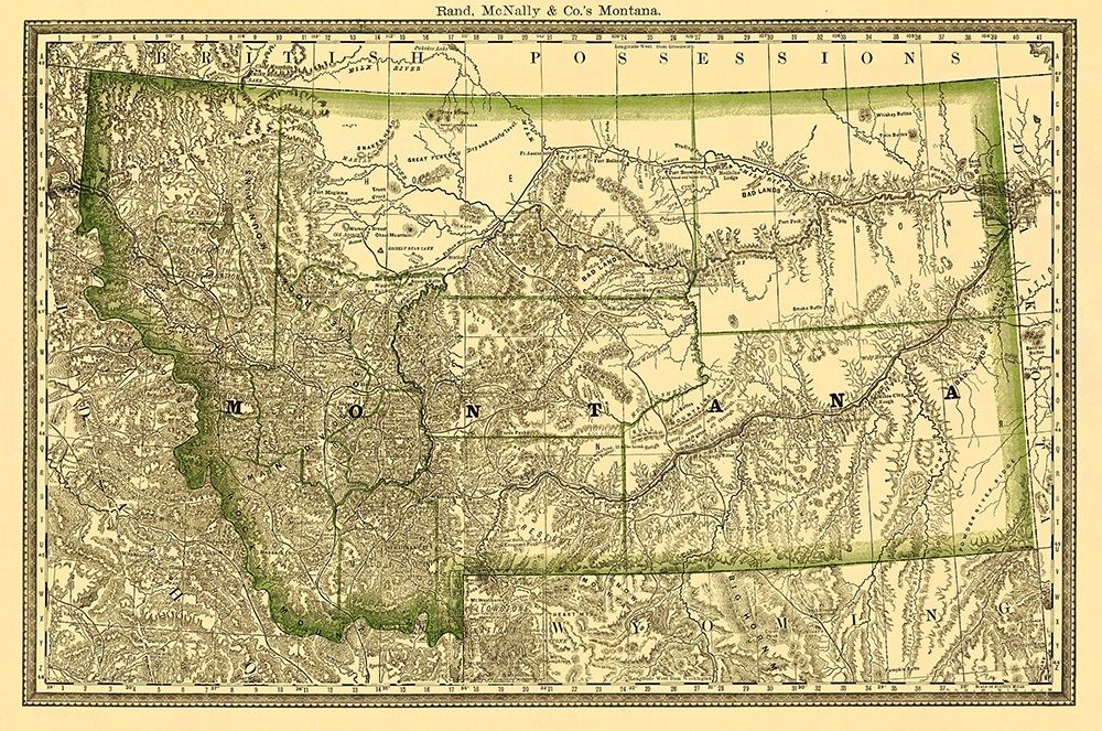 Montana - Rand McNally 1881