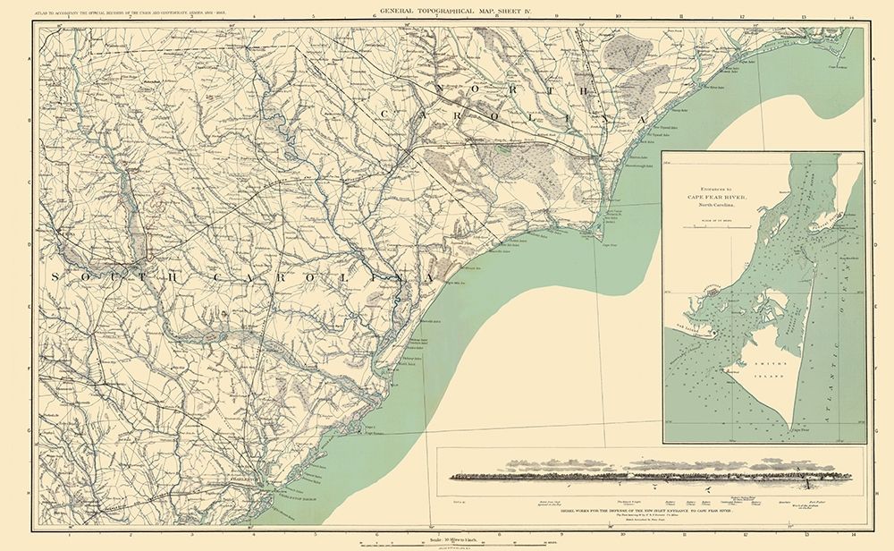 Entrance to Cape Fear River Topographical
