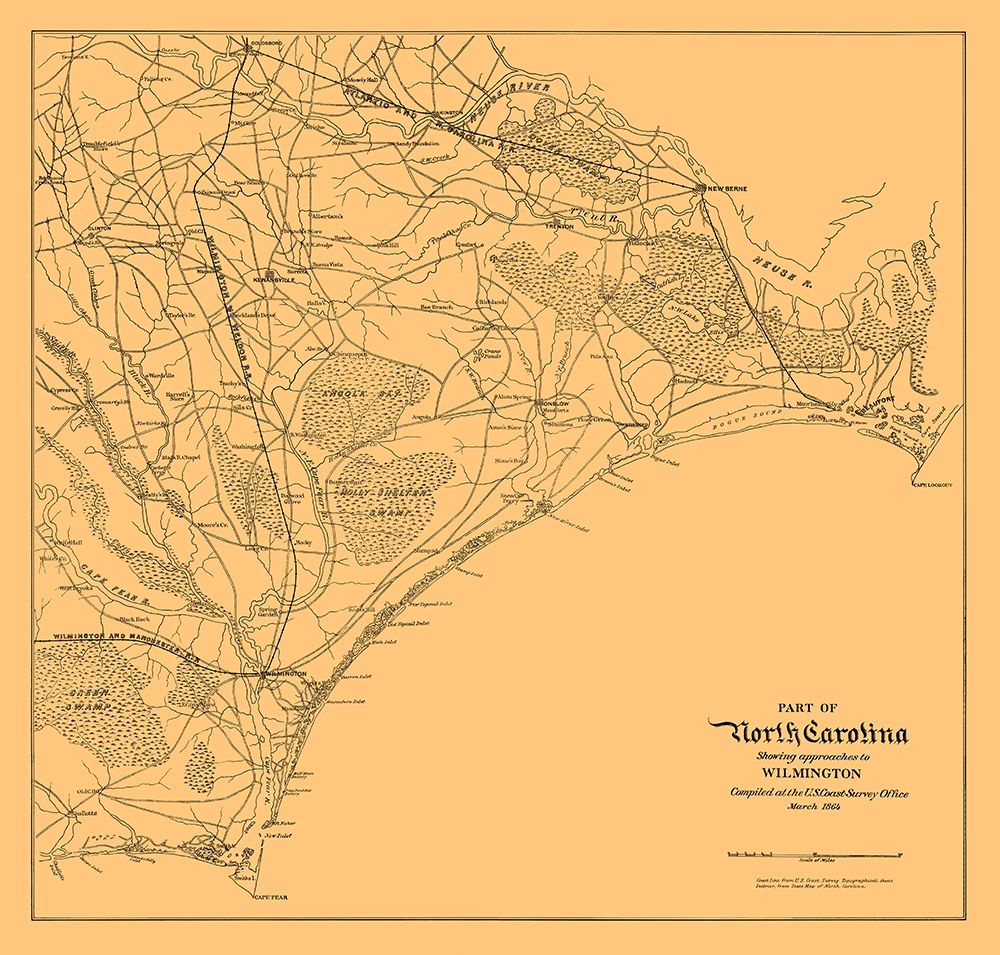 Cape Lookout to Cape Fear, North Carolina 1864