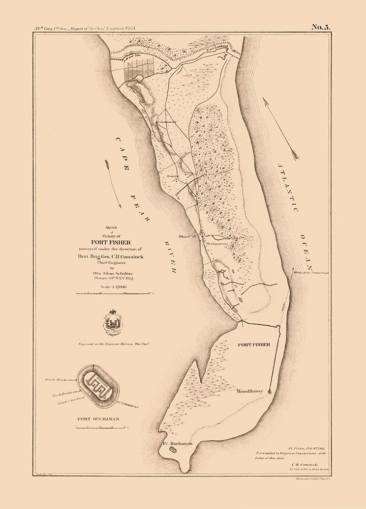 Fort Fisher North Carolina - Comstock 1863