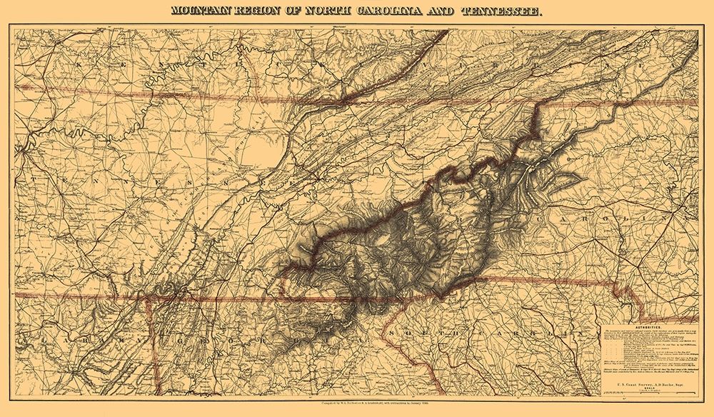 North Carolina, Tennessee Mountain Region 1865
