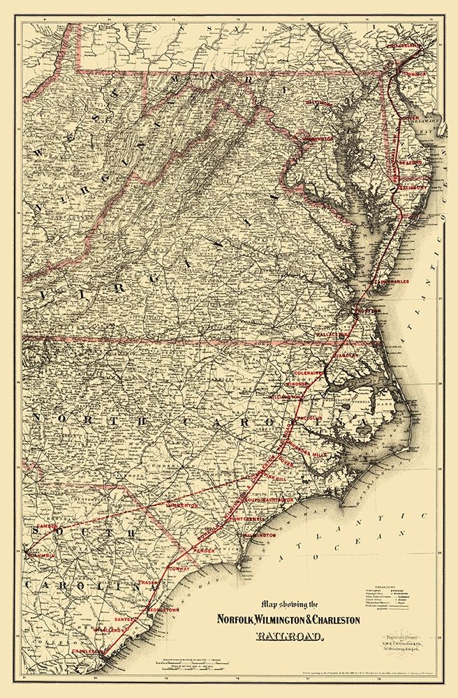 Norfolk, Wilmington and Charleston Railroad 1891