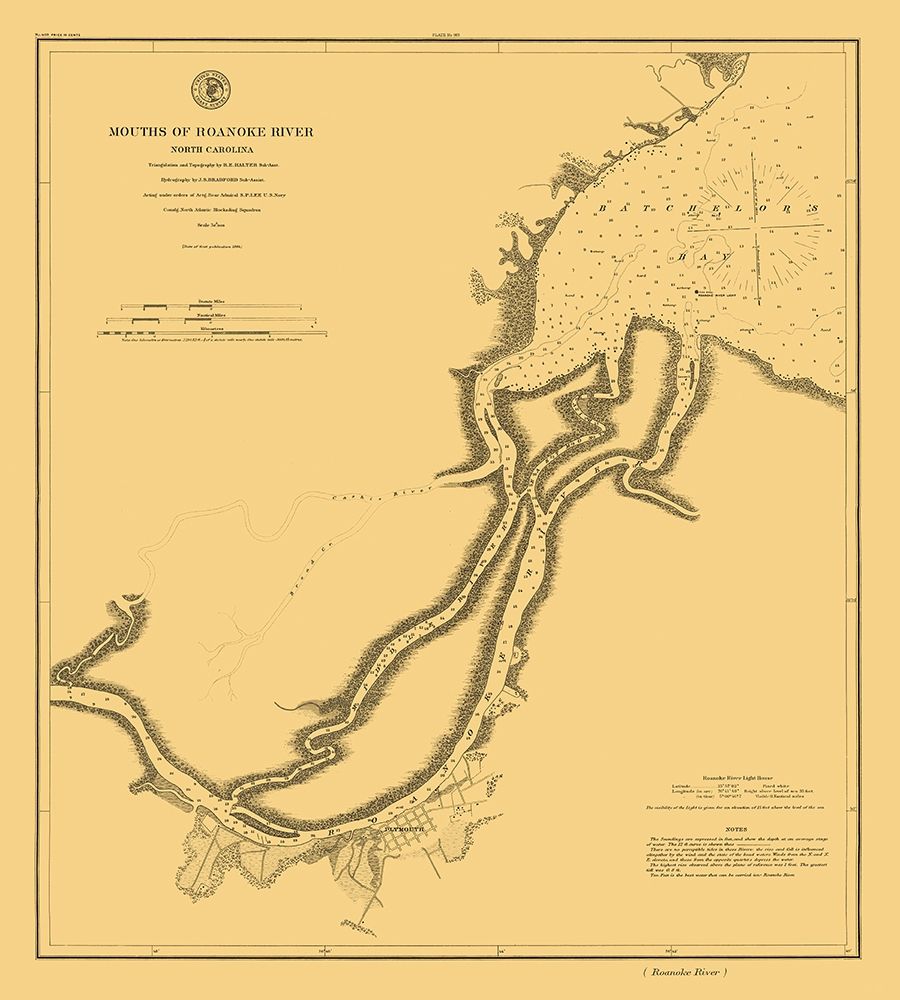 Roanoke River Mouth - USCS 1864