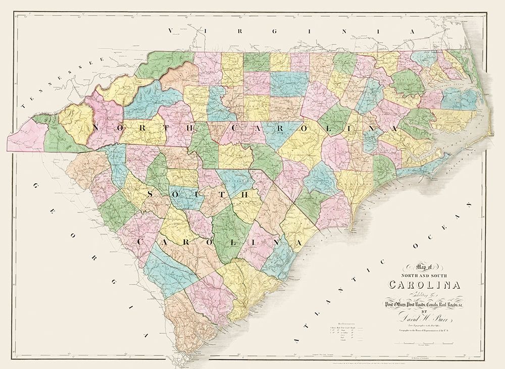 North Carolina, South Carolina - Burr 1839