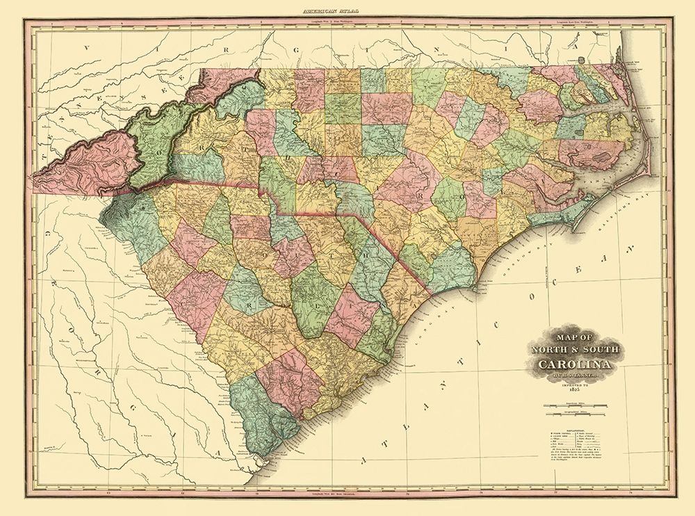 North Carolina, South Carolina - Tanner 1825