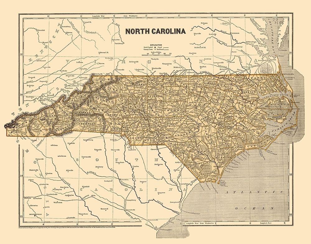 North Carolina - Morse 1845