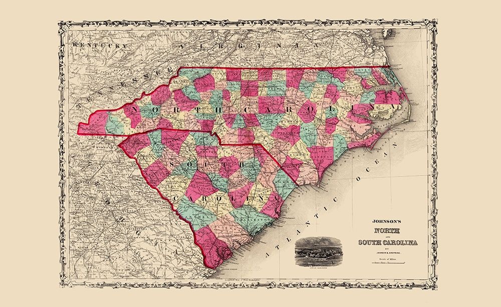 North Carolina, South Carolina - Johnson 1860