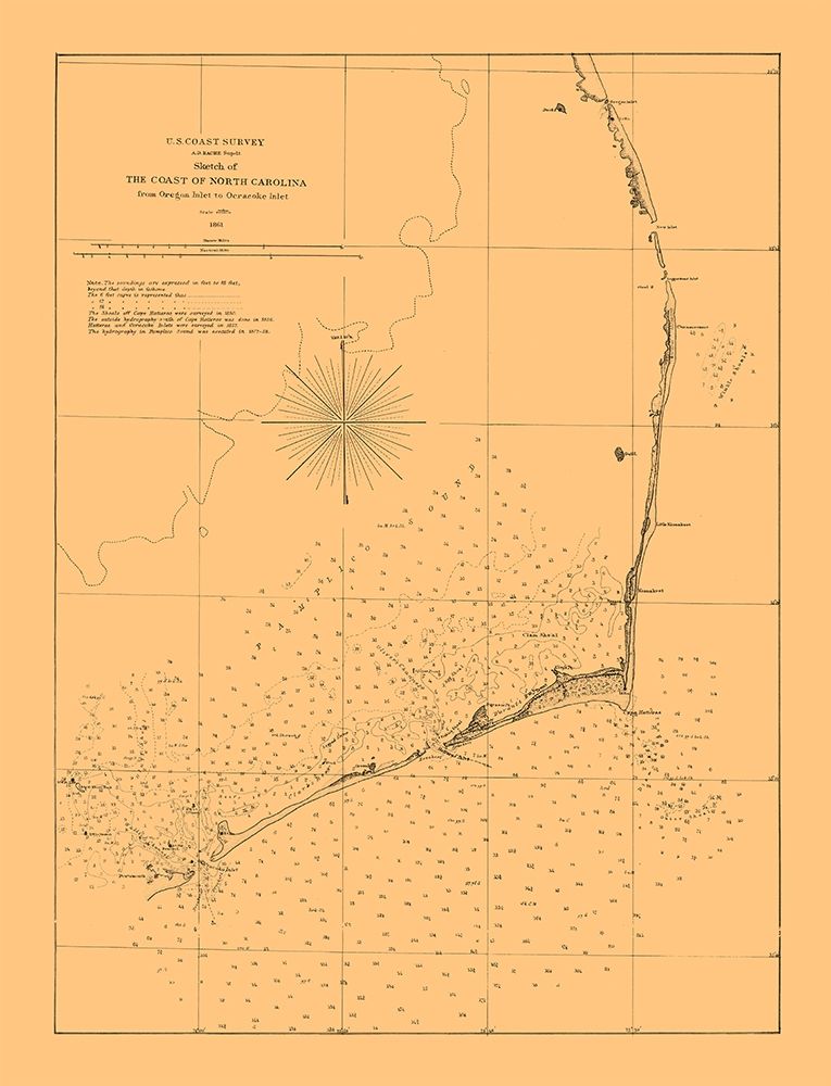North Carolina Coast - Bache 1861
