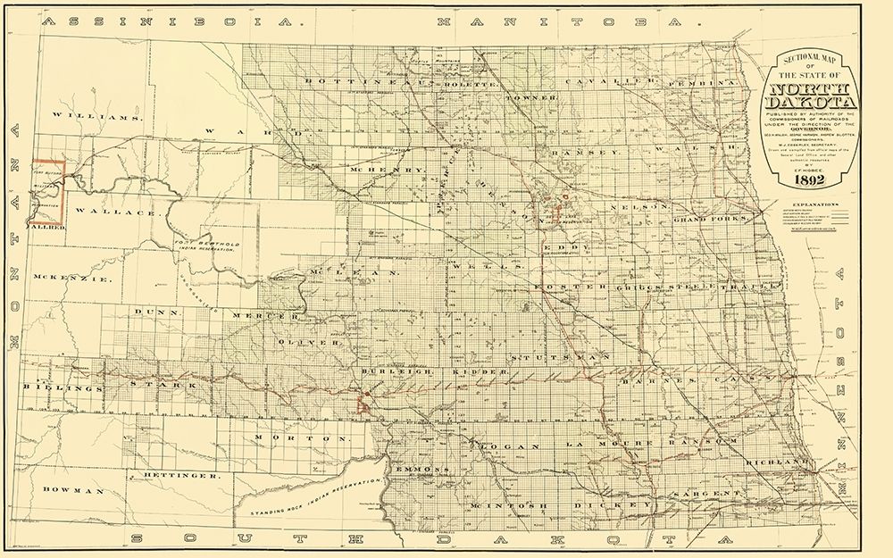 North Dakota Railroads - Higbee 1892