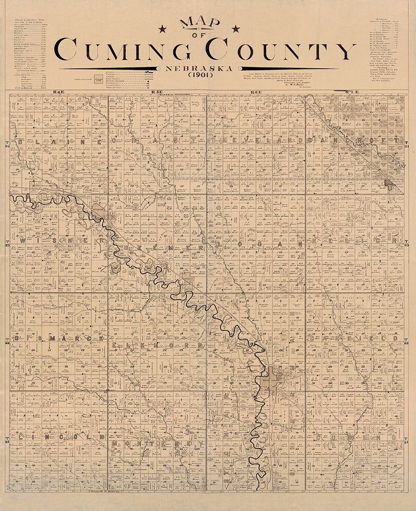 Cuming County Nebraska - Heller 1901
