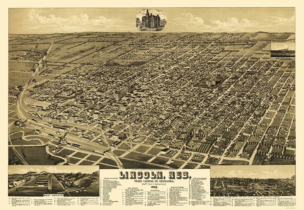 Lincoln Nebraska - American Pub Co 1889