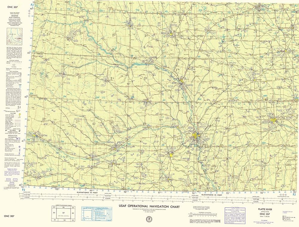 Platte River Nebraska Quad - USAF 1962