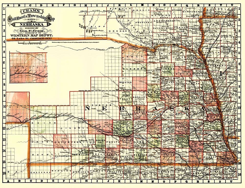 Nebraska - Cram 1879