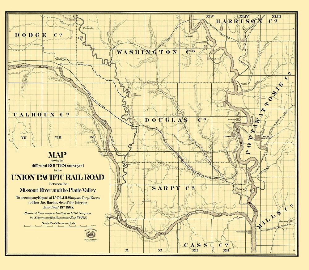 Pacific Railroad, Platte Valley - Seymour 1865