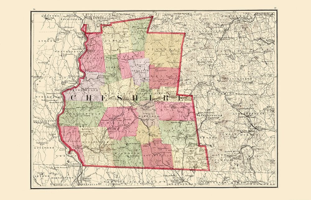Cheshire New Hampshire - Walling 1877