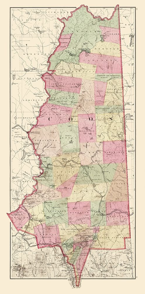Coos New Hampshire - Walling 1877