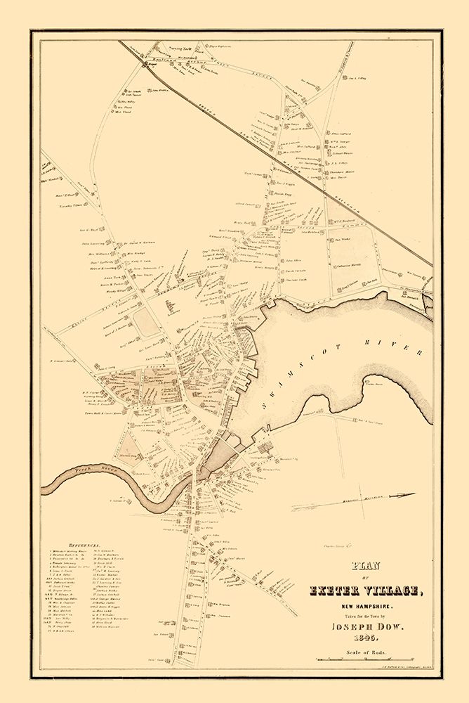 Exeter New Hampshire - Dow 1845