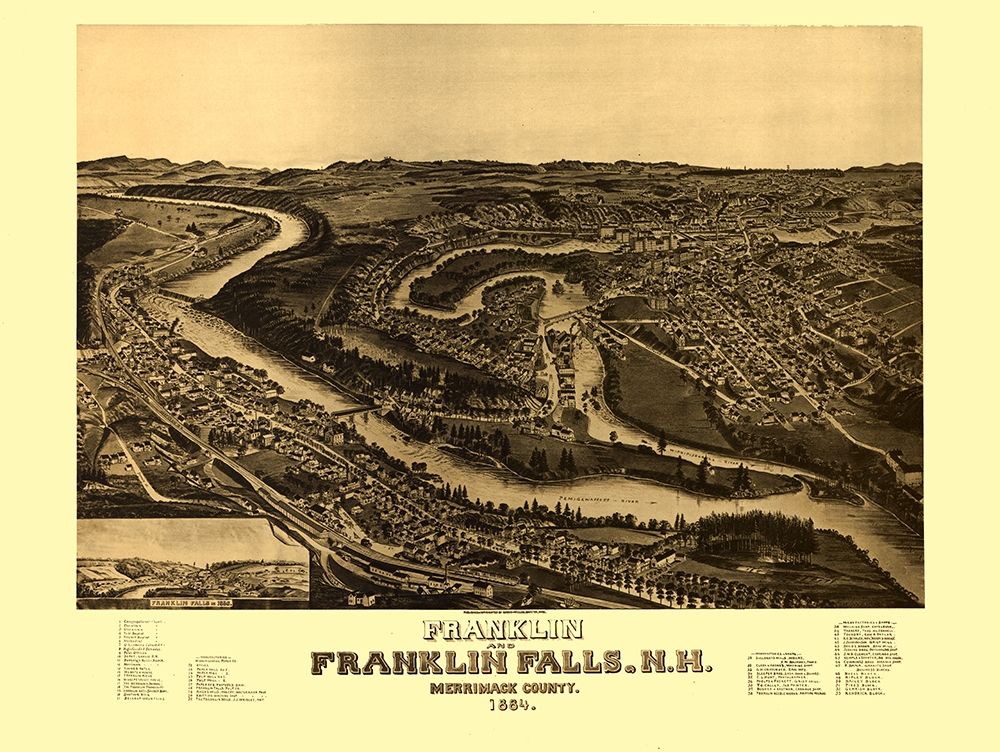 Franklin Falls New Hampshire - Norris 1884