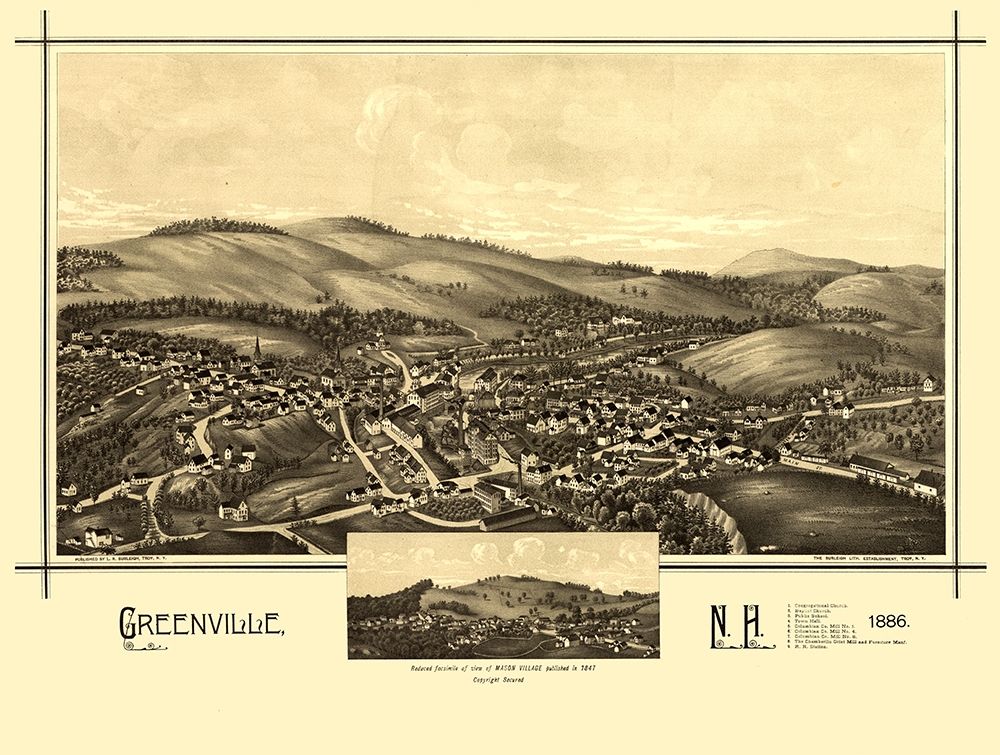 Greenville New Hampshire - Burleigh 1886