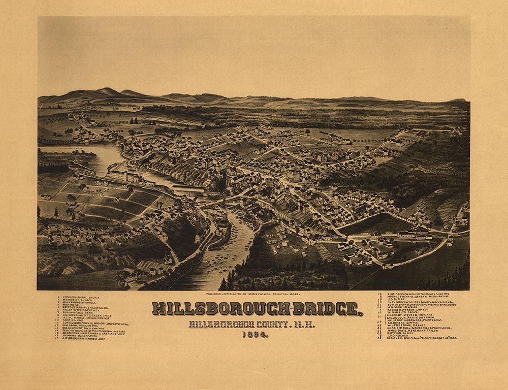 Hillsborough Bridge New Hampshire - Norris 1884