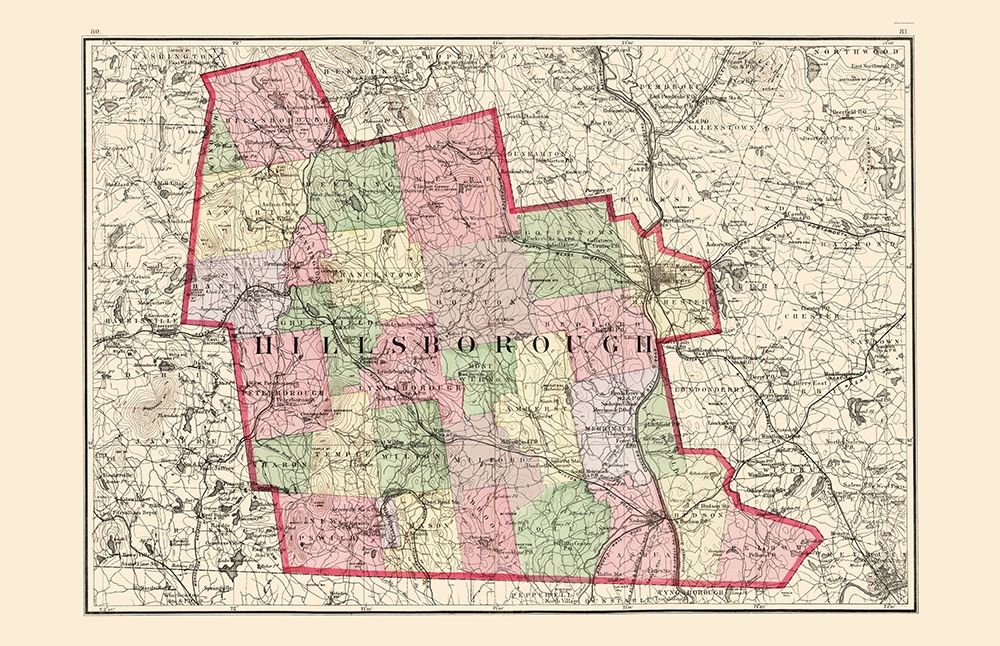 Hillsborough New Hampshire - Walling 1877
