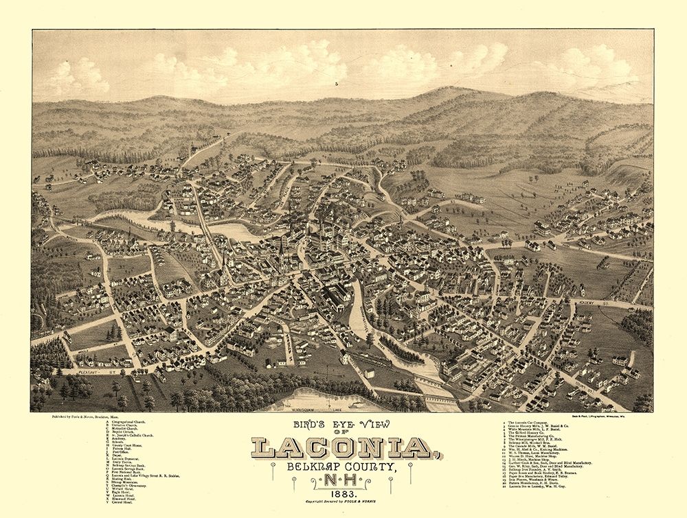 Laconia New Hampshire - Poole 1883