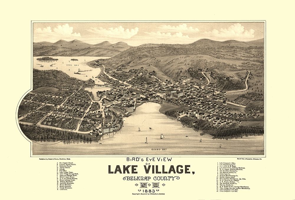 Lake Village New Hampshire - Poole 1883