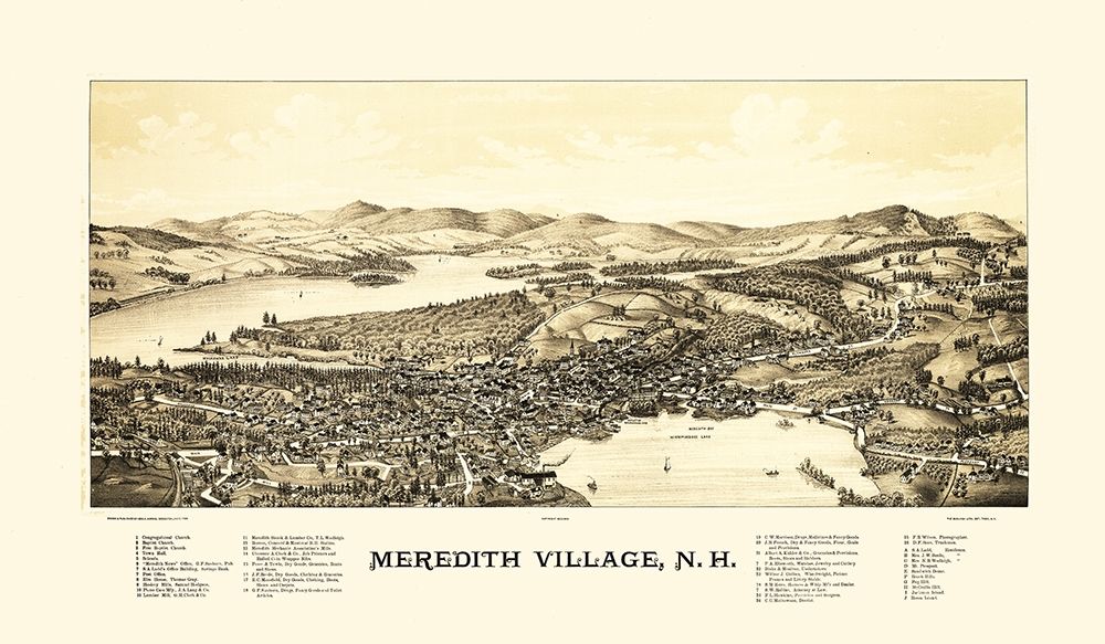 Meredith Village New Hampshire - Norris 1889