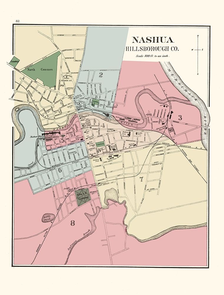 Nashua New Hampshire - Hitchcock 1877