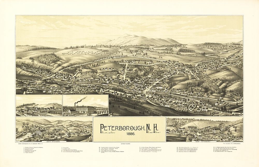 Peterborough New Hampshire - Burleigh 1886