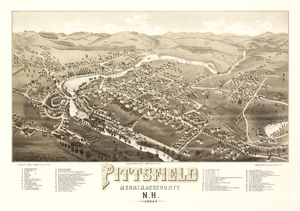 Pittsfield New Hampshire - Norris 1884