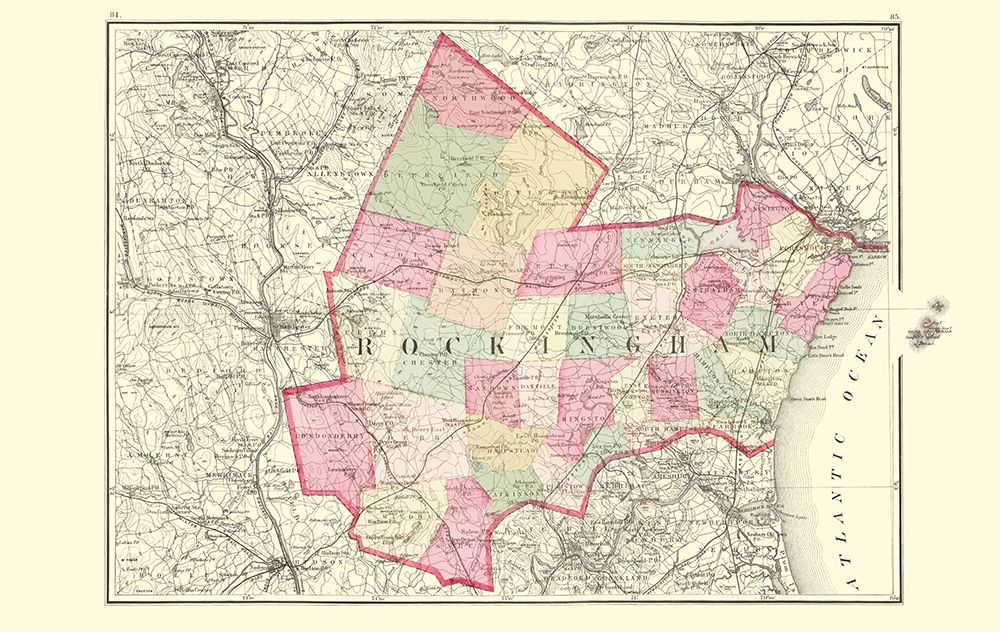 Rockingham New Hampshire - Walling 1877